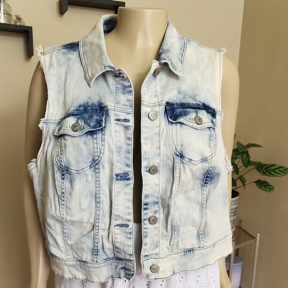 TORRID ACID WASH DENIM VEST